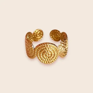 Studio Frenchie ring golden spiral
