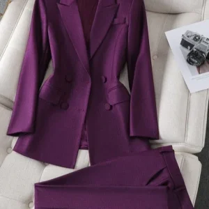 Twee delige Blazer Set - Dames - Comfortabele en Stijlvolle Kledingset van Hoge Kwaliteit